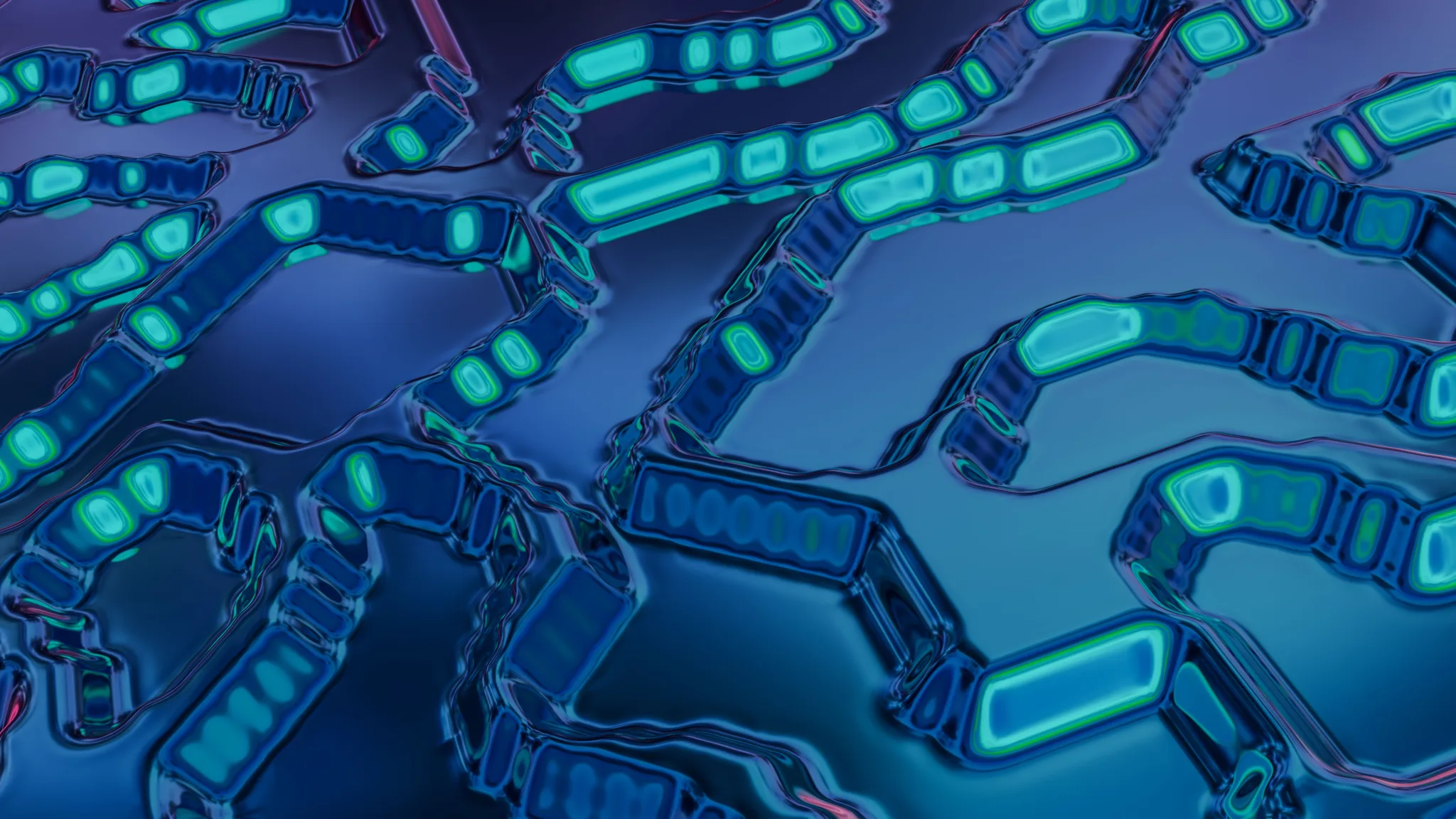 Blue-teal circuit-like pattern
